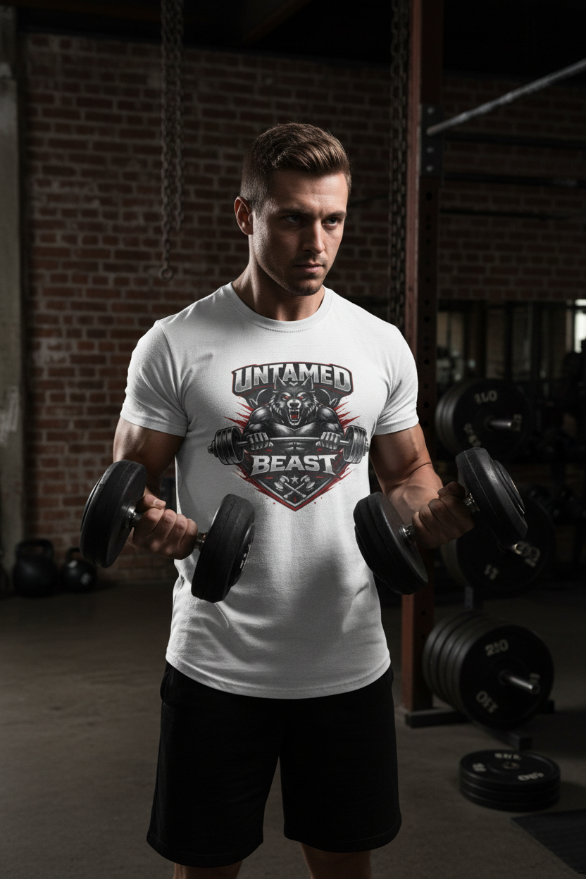 Gym Mockup 1 - Dumbbell Lifting