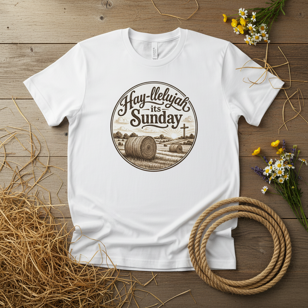 Hay-llelujah Flat Lay Mockup