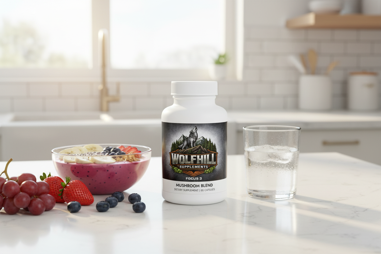 FOCUS 3 -Mushroom Blend Supplement (60 Capsules)