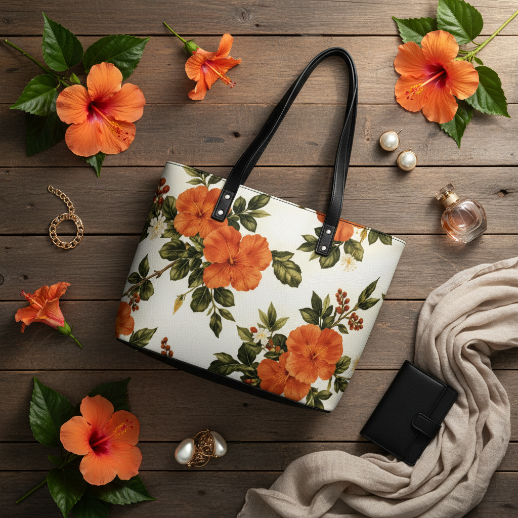 Heritage Garden Tote — Flat Lay