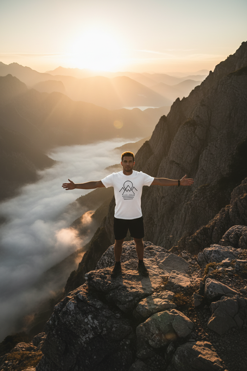 Hike More Worry Less — Hiker Ad Shot