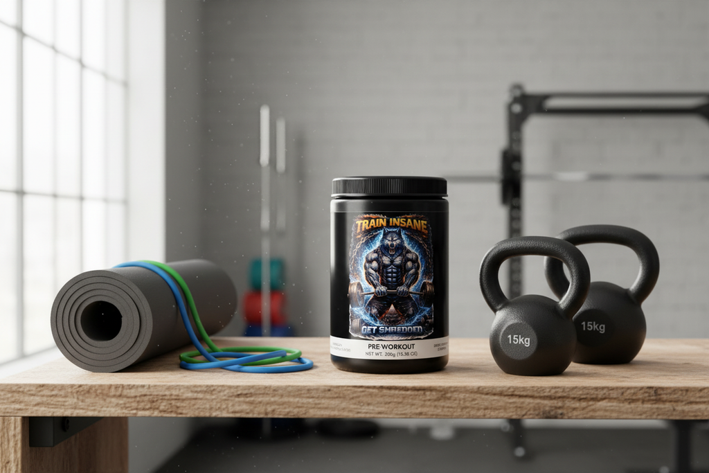 TRAIN INSANE Pre-Workout Supplement, Watermelon (300g, 10.58oz)