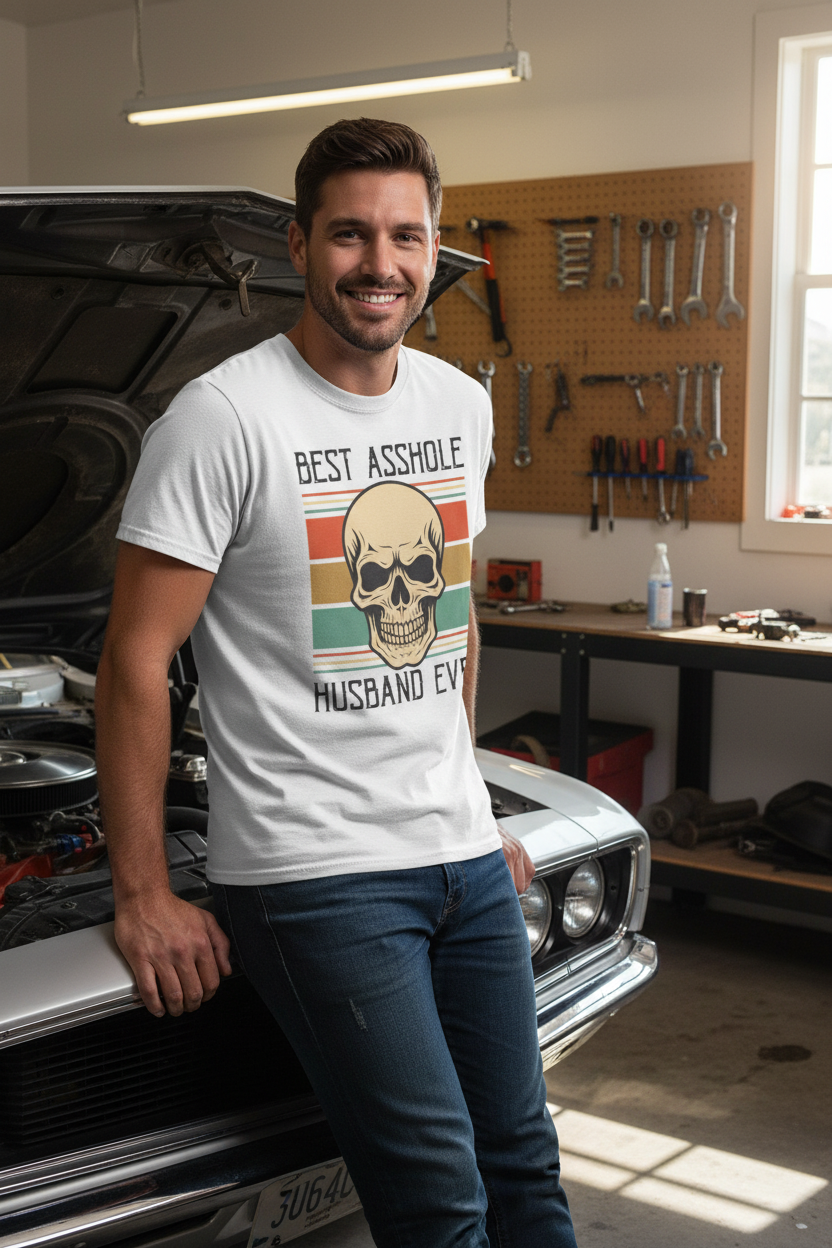 Husband Tee Mockup - Garage