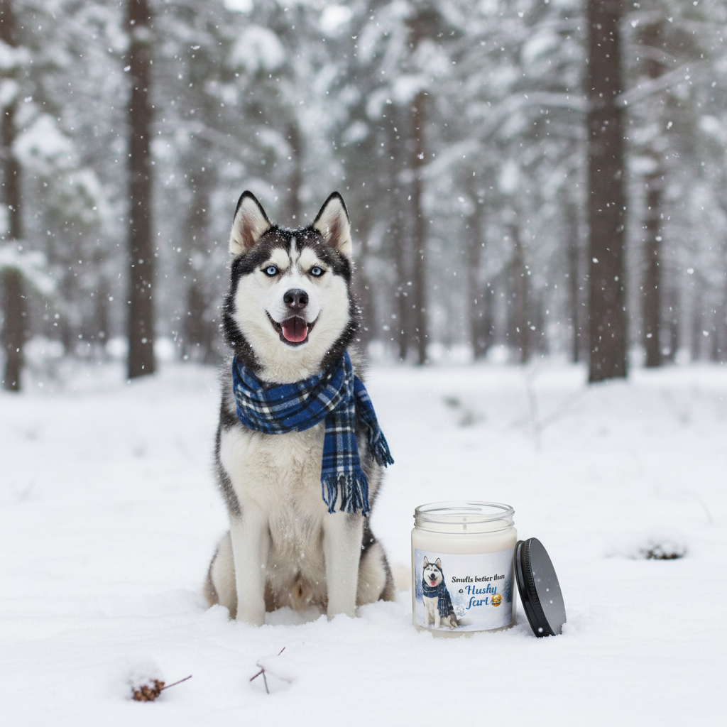 Husky Candle Outdoor Mockup