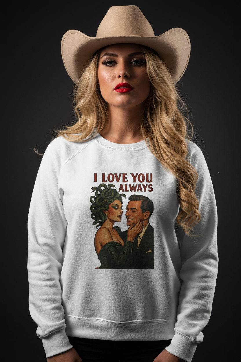 I Love You Always Medusa Cowgirl Mockup v2