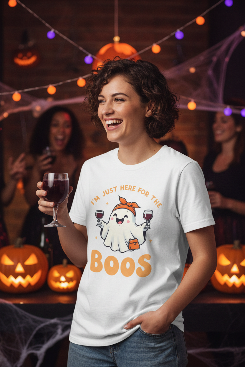 I'm Just Here for the Boos T-Shirt Mockup