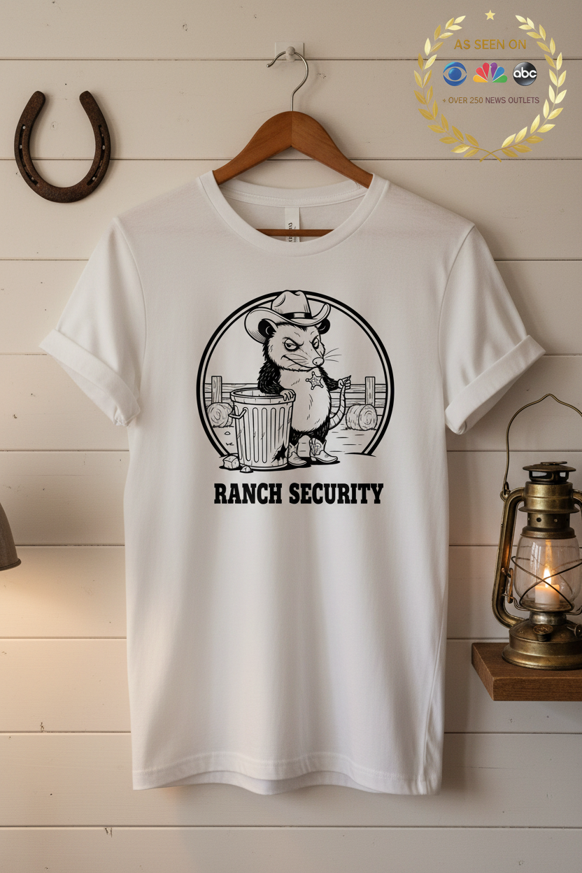 Possum Pete Ranch Security Tee — Funny Cowboy Ranch T-Shirt