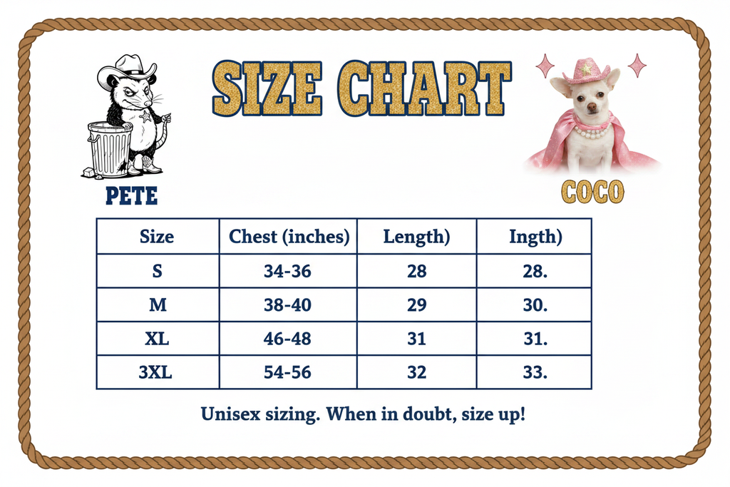 T-Shirt — 'Pete Ranch Security' Cowboy Opossum Graphic Tee