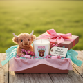 Moody Highland Cow Bubblegum Candle — Glass Candle Gift for Cow Lovers