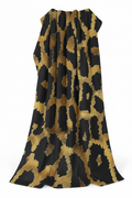 After Dark Leopard Luxe Throw Blanket Gold Edition hanging display