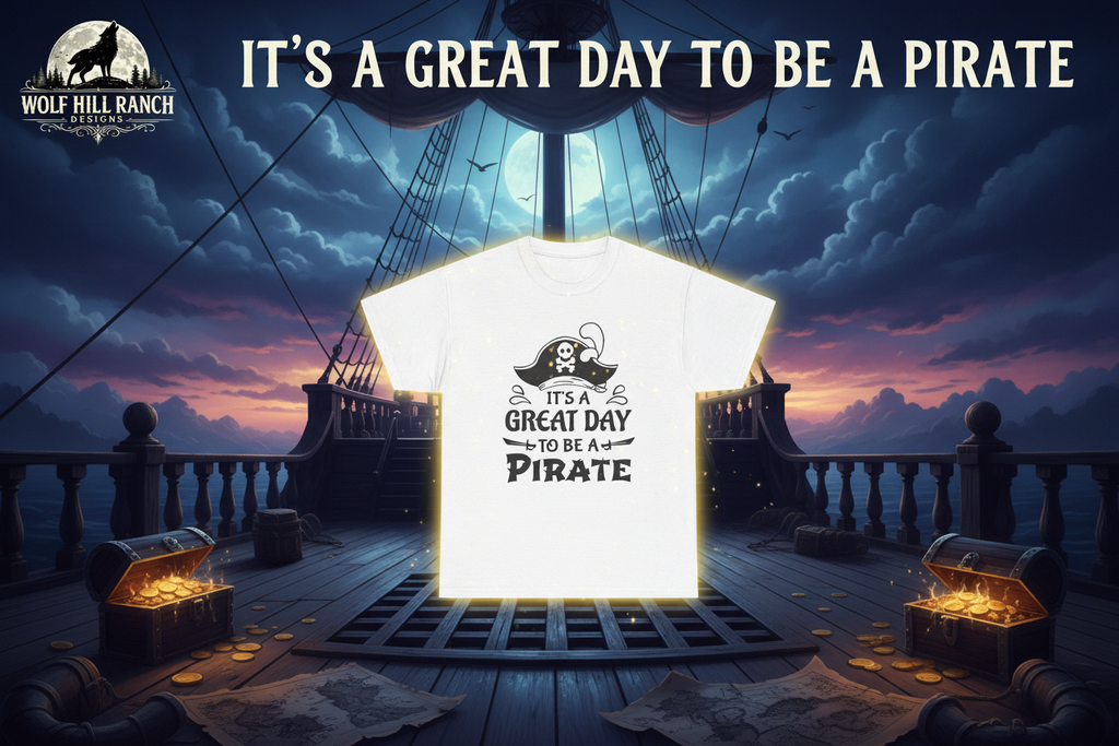 It's a Great Day to Be a Pirate - Ad Banner with Logo