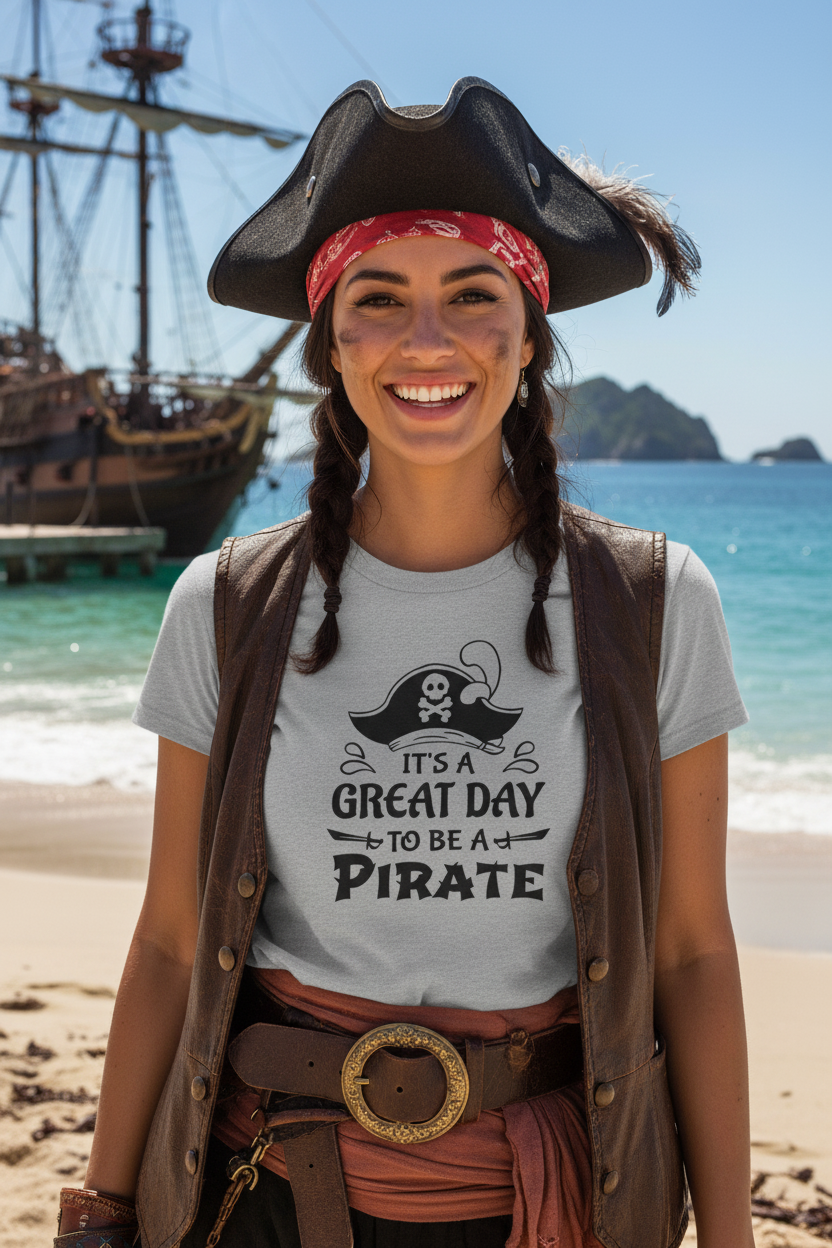 It's a Great Day to Be a Pirate - Girl Pirate Mockup 2