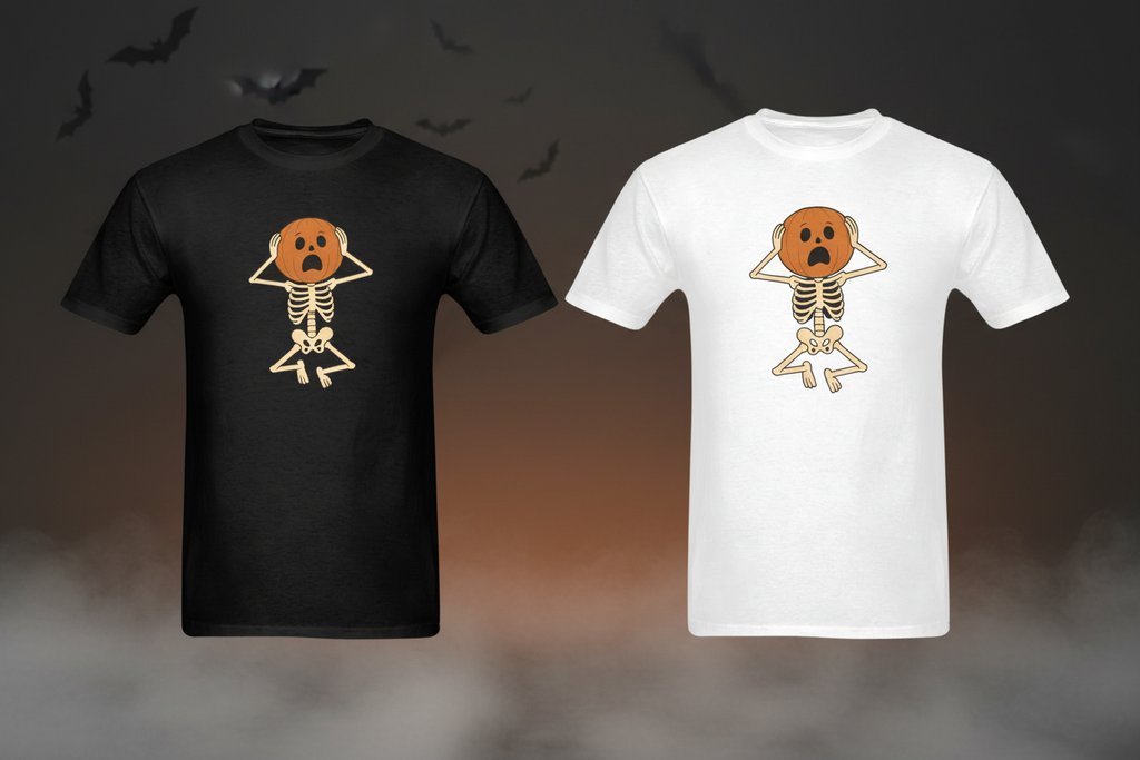 Jack the Pumpkin Head - Black & White Side by Side