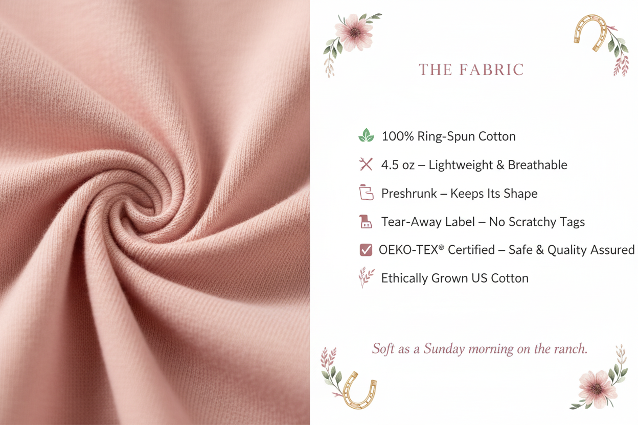 Just a Small Town Girl - Fabric & Description Side by Side