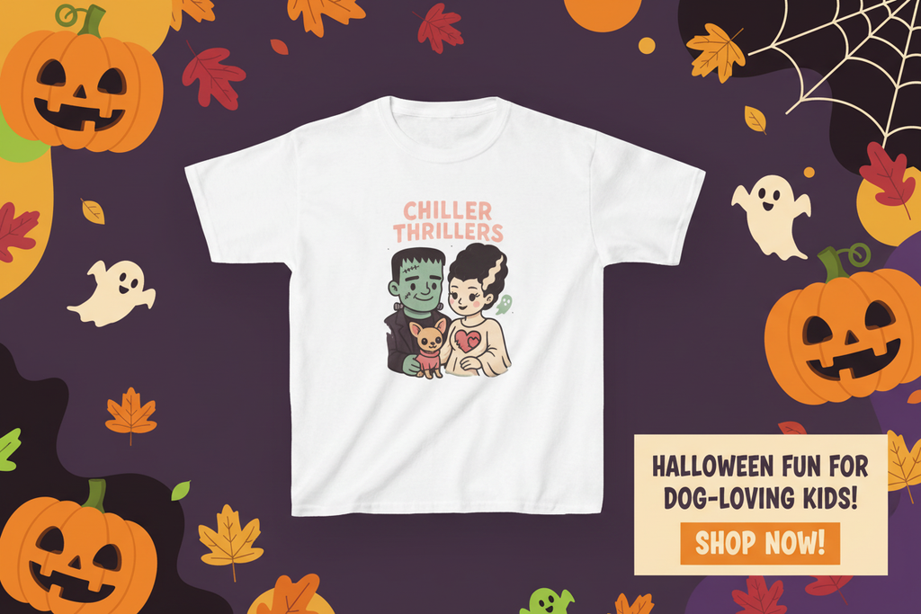 Kids Tee - Halloween Dog Lovers Design Banner Ad