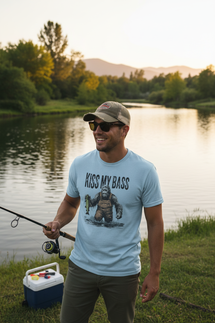 Kiss My Bass - Light Blue