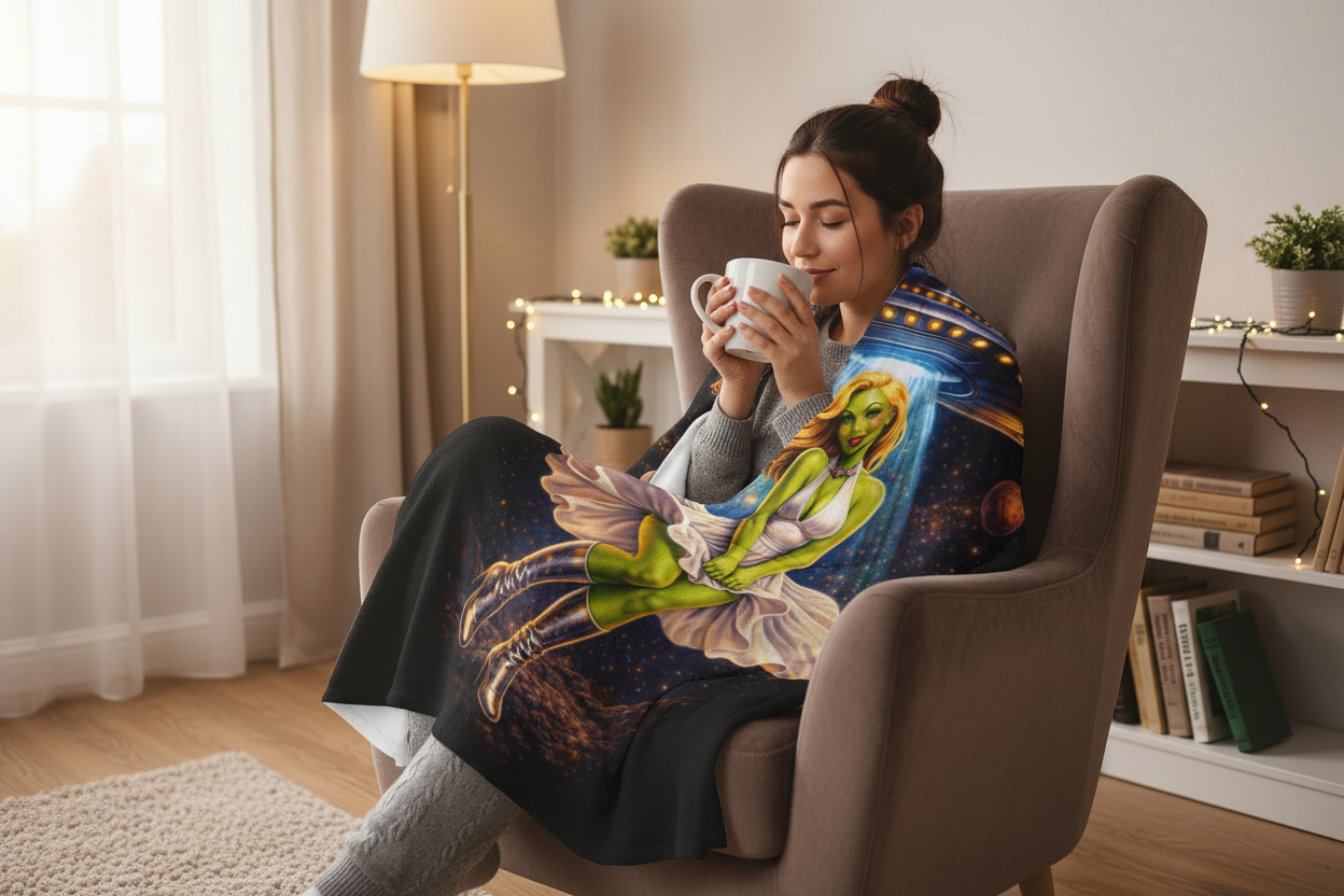 Lady Wrapped in Blanket 2