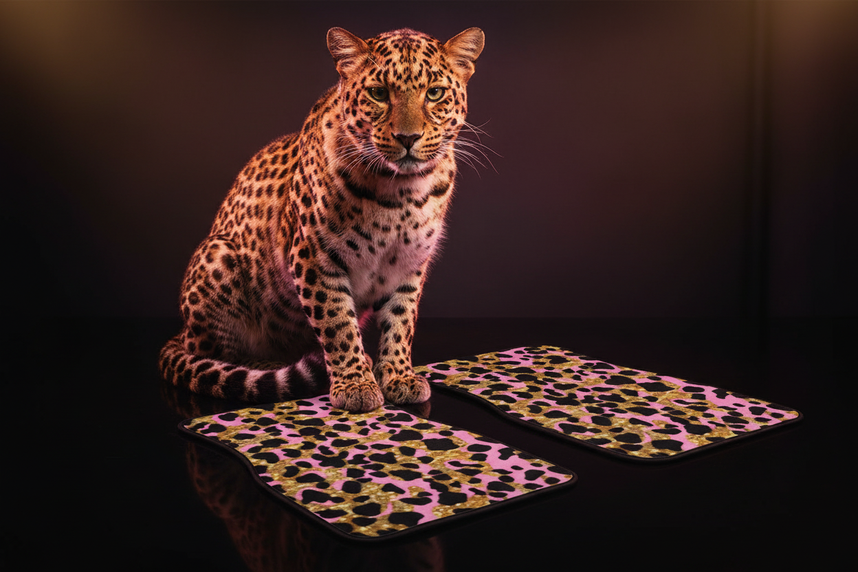 Leopard Cat Mat Display