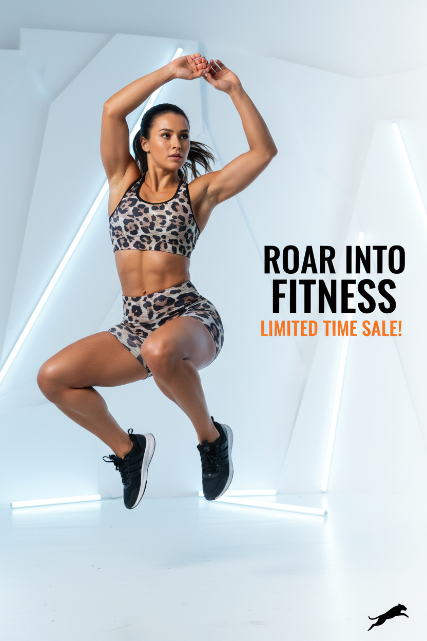Leopard Print Activewear Sales Ad