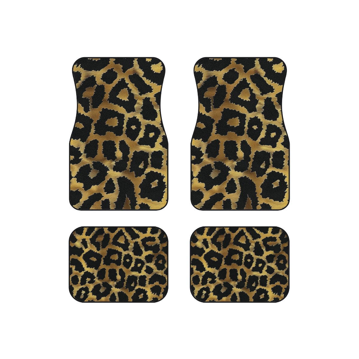 After Dark Leopard Car Mats — Gold Edition