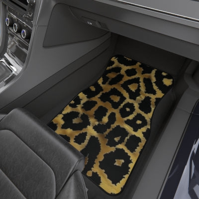 After Dark Leopard Car Mats — Gold Edition