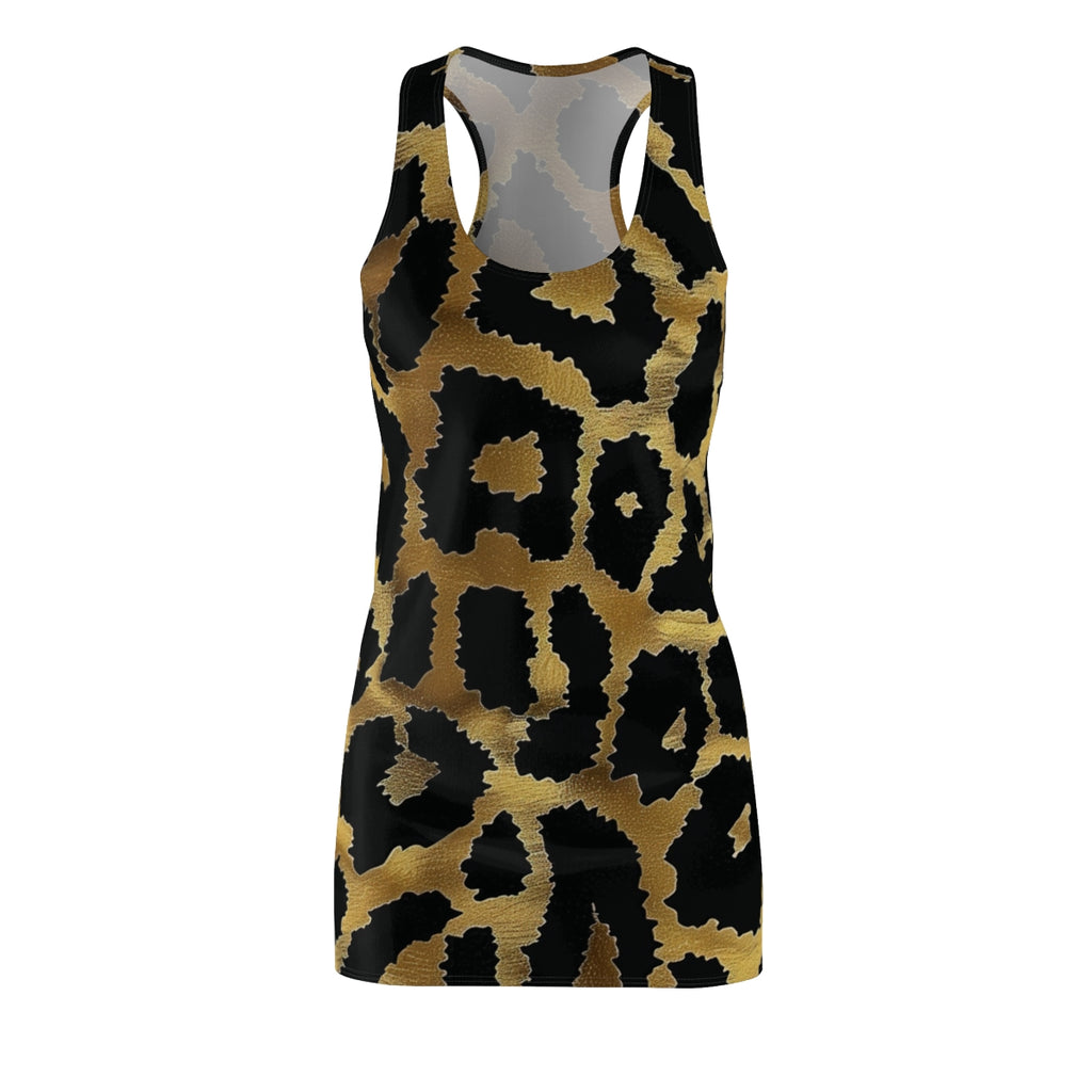 After Dark Leopard Racerback Dress — Gold Edition