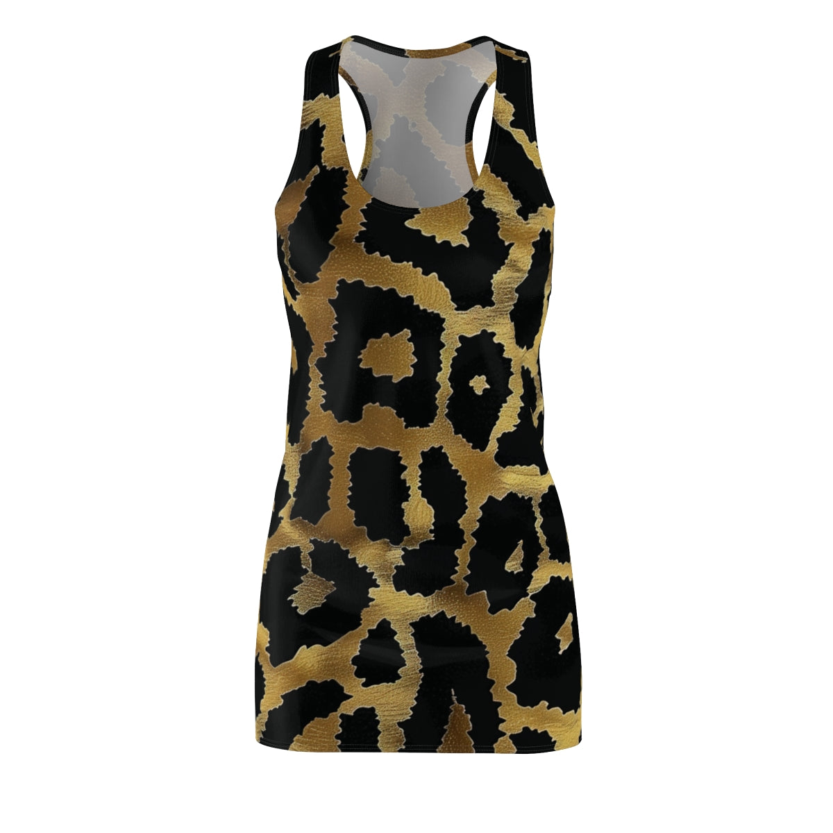 After Dark Leopard Racerback Dress — Gold Edition