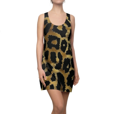 After Dark Leopard Racerback Dress — Gold Edition