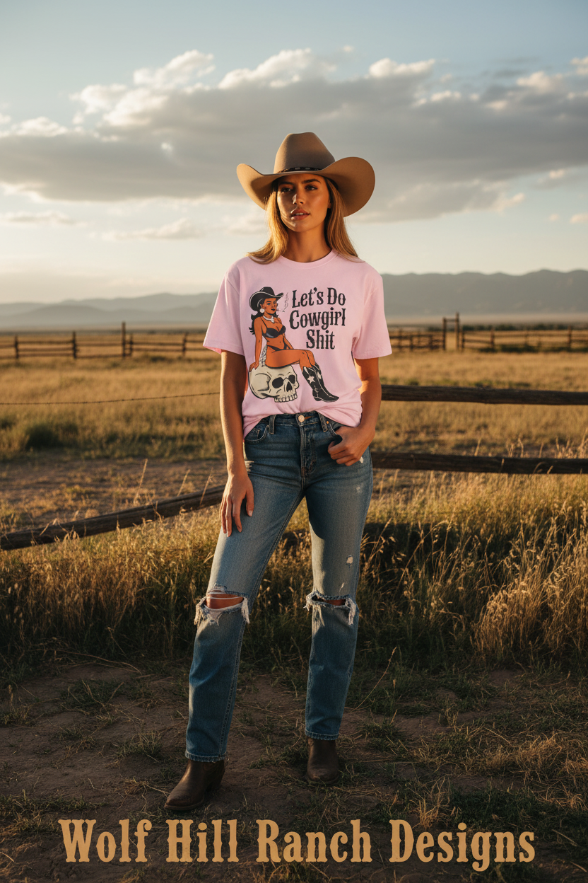 Let's Do Cowgirl Shit - Realistic Wolf Hill Ranch Designs Poster