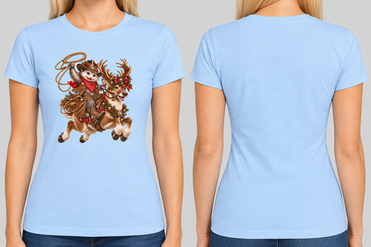 Light Blue tee front and back