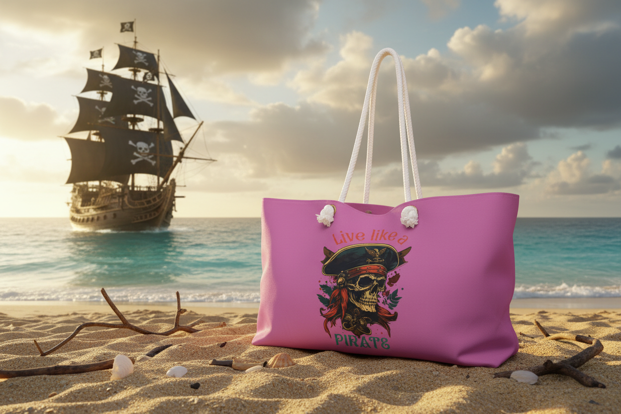 Live Like a Pirate - Beach with Pirate Ship