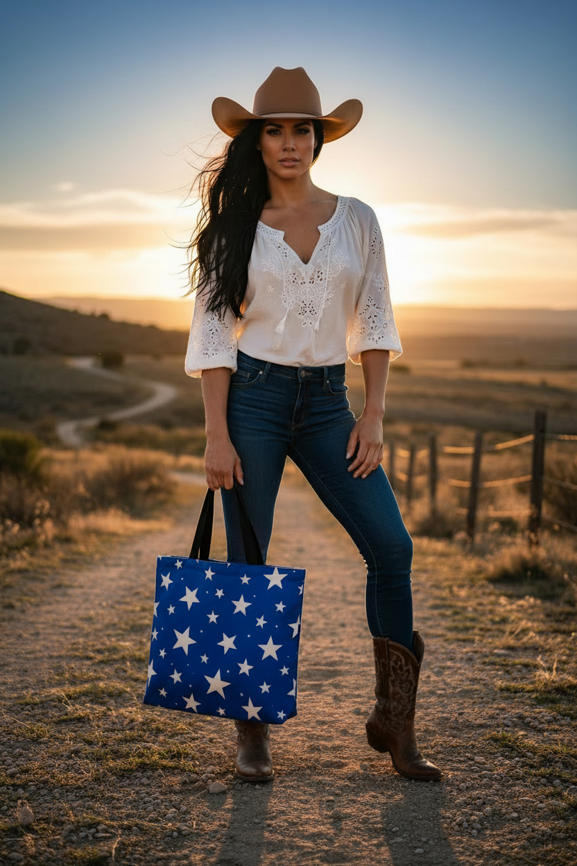 Lone Star Ranch Tote - Cowgirl Wonder Woman