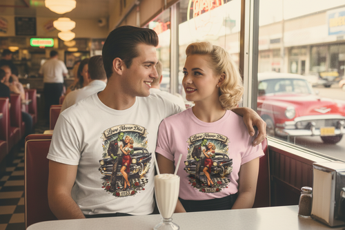 Love Never Dies Couple White Pink