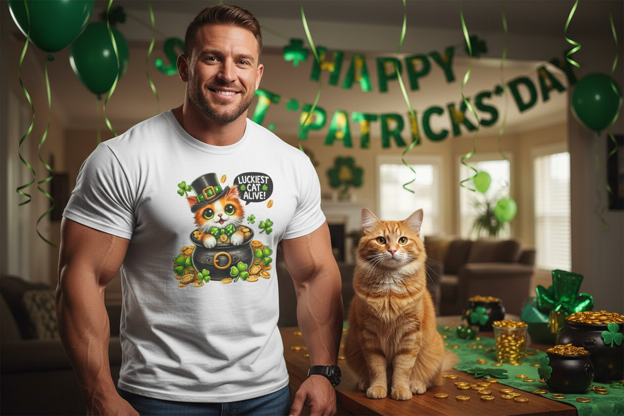 Luckiest Cat Alive - Bigger Built Man