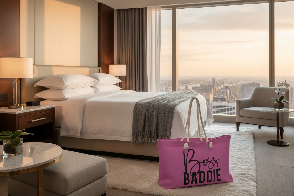 Luxury hotel vacation mockup