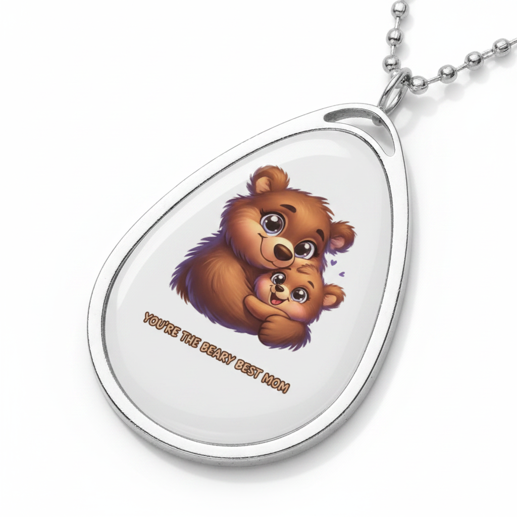 Mama Bear Necklace — Close Up