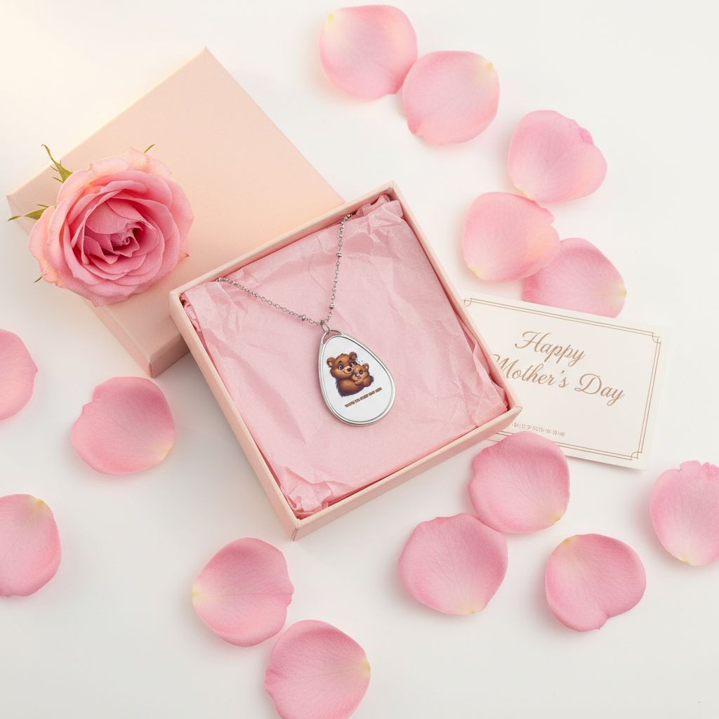 Mama Bear Necklace — Gift Box