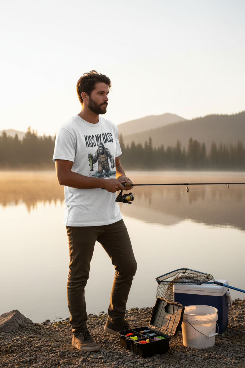 Man Fishing Mockup 1