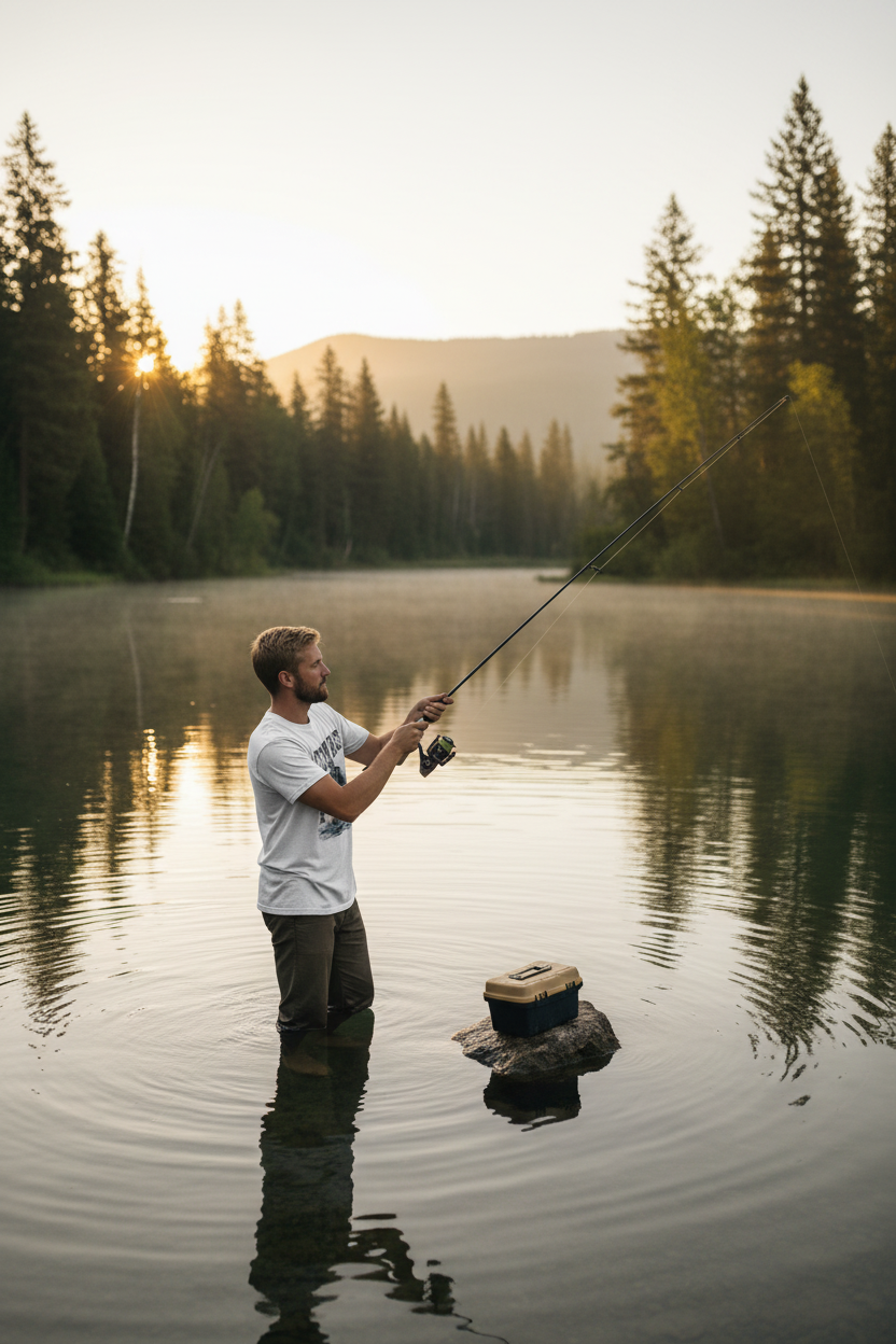 Man Fishing Mockup 2