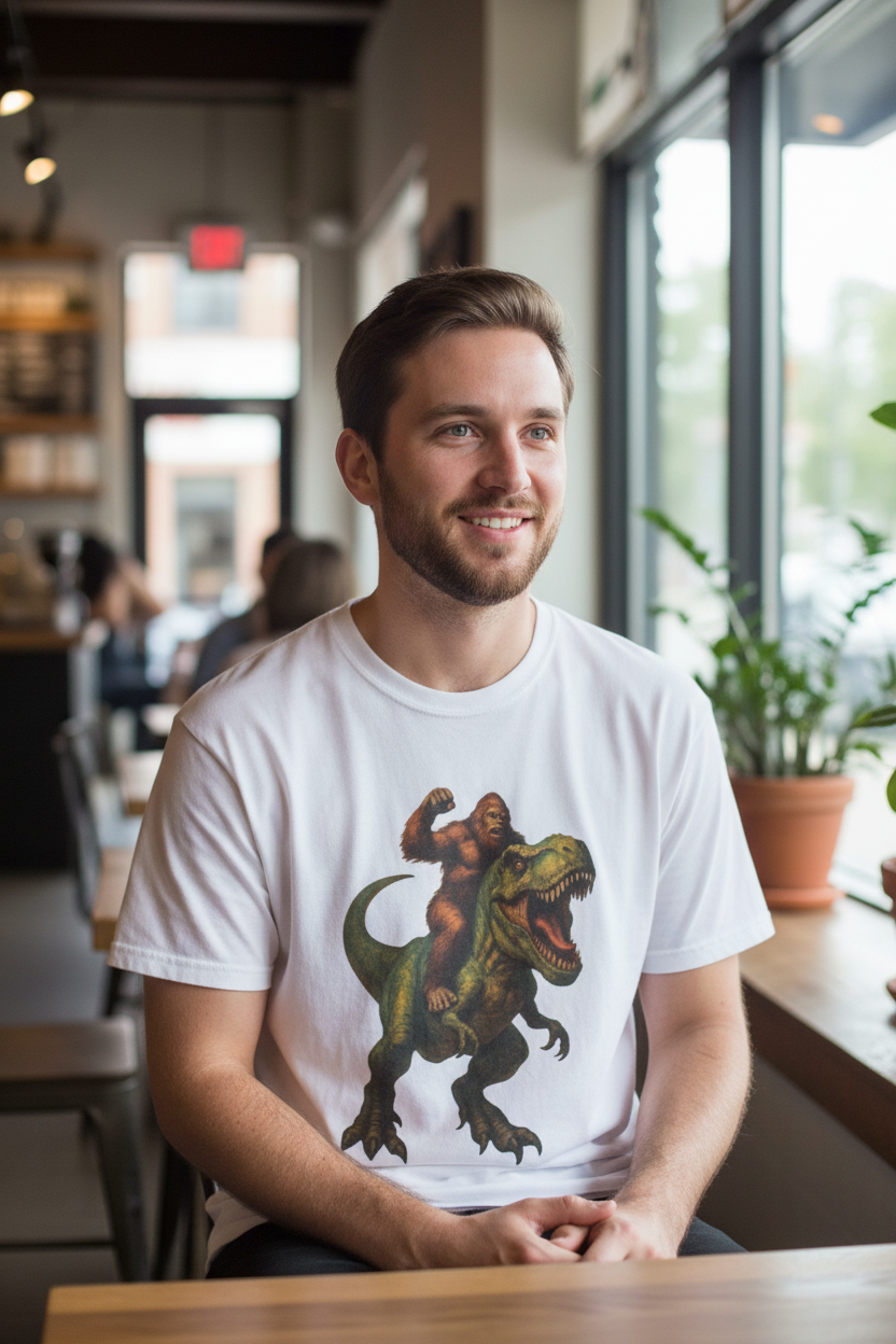 Man in casual indoor setting or coffee shop