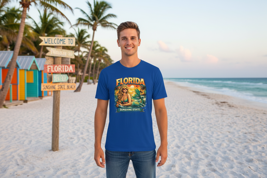 Man in Royal Blue Tee