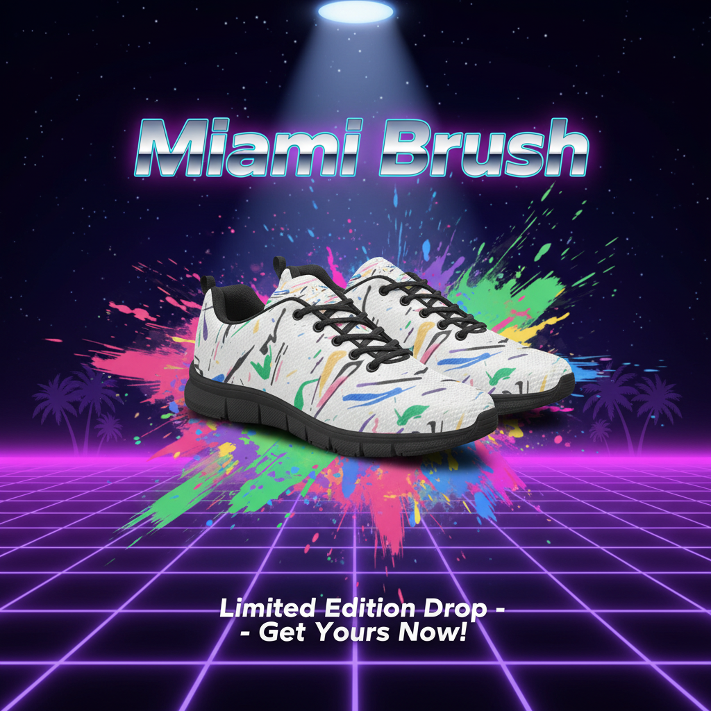 Miami Brush – 80s Social Media Ad