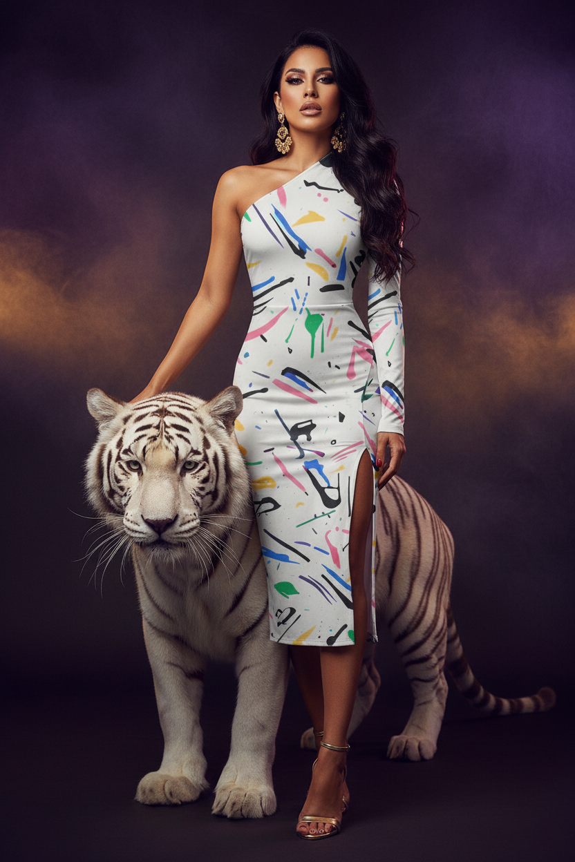 Miami Brush After Dark – Correct Dress with Tiger