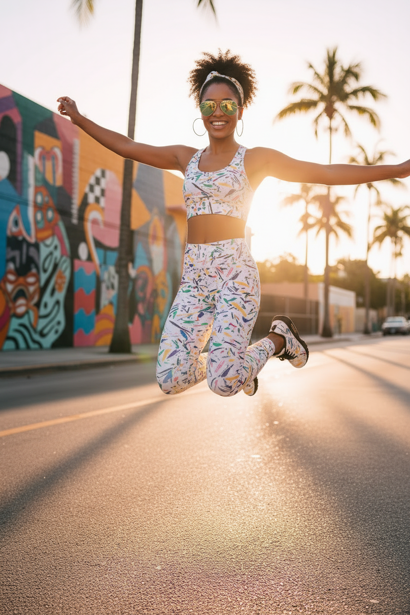 Miami Brush – Jump Pose