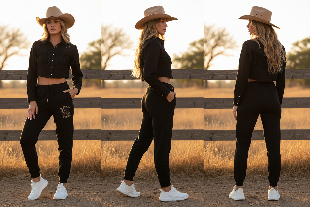 Midnight Cowgirl All Sides Mockup