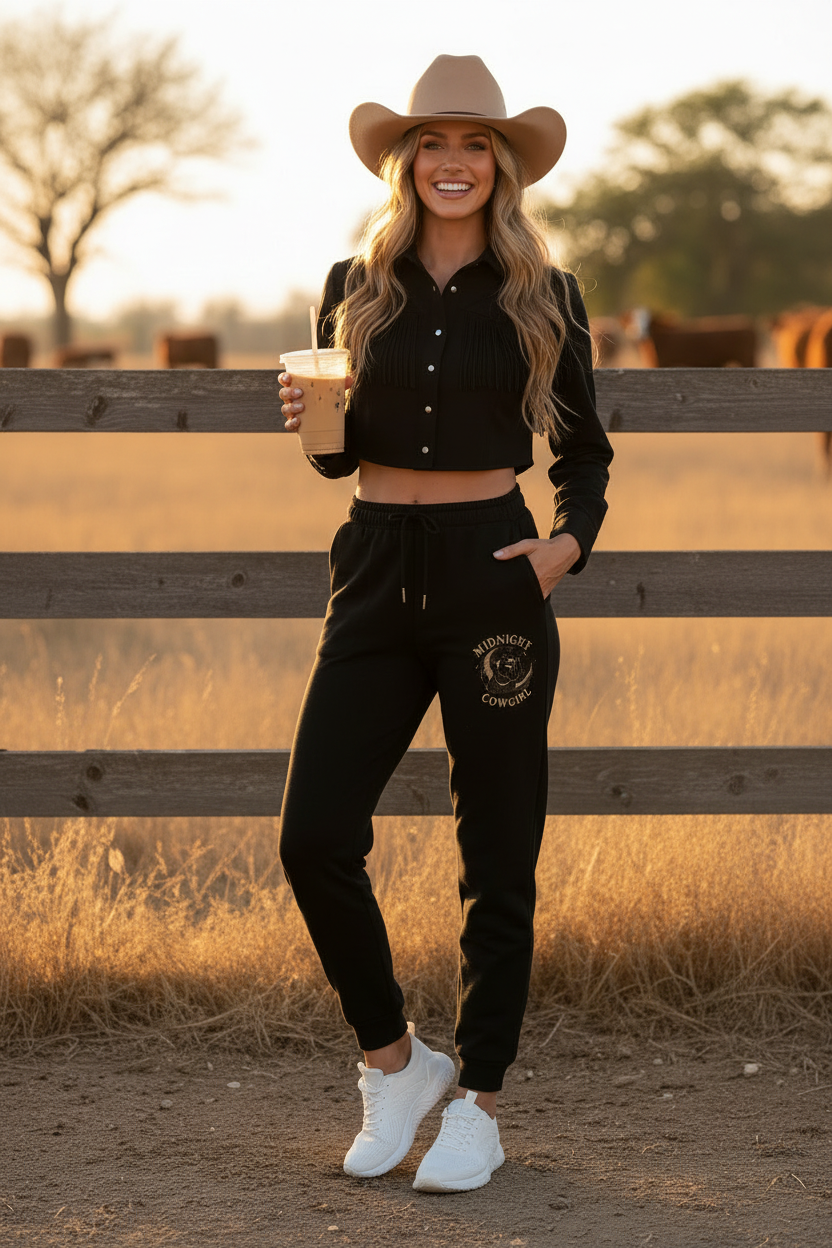 Midnight Cowgirl Iced Coffee Ranch Mockup