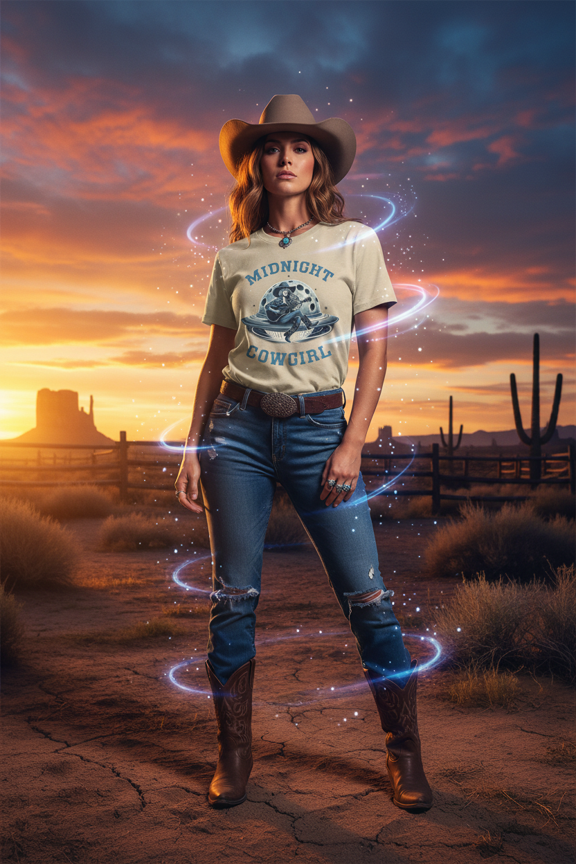 Midnight Cowgirl - Mockup with Effects 3