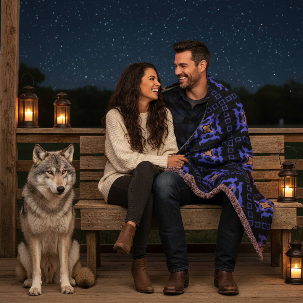 Midnight Medallion – Real Couple with Wolf