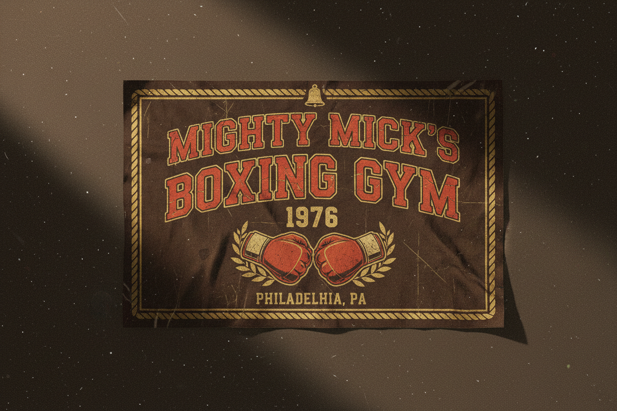Mighty Mick's Boxing Gym 1976 Banner