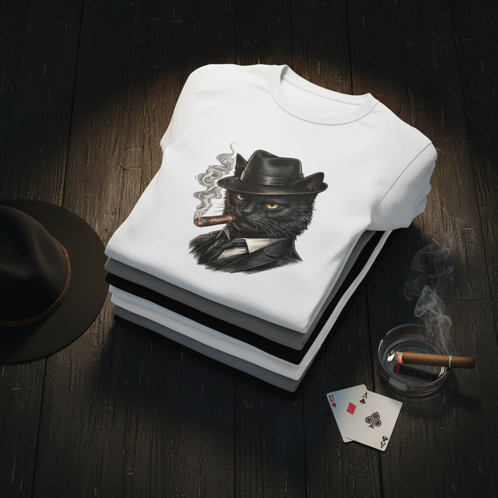 Mob Boss Cat - Stacked Shirts